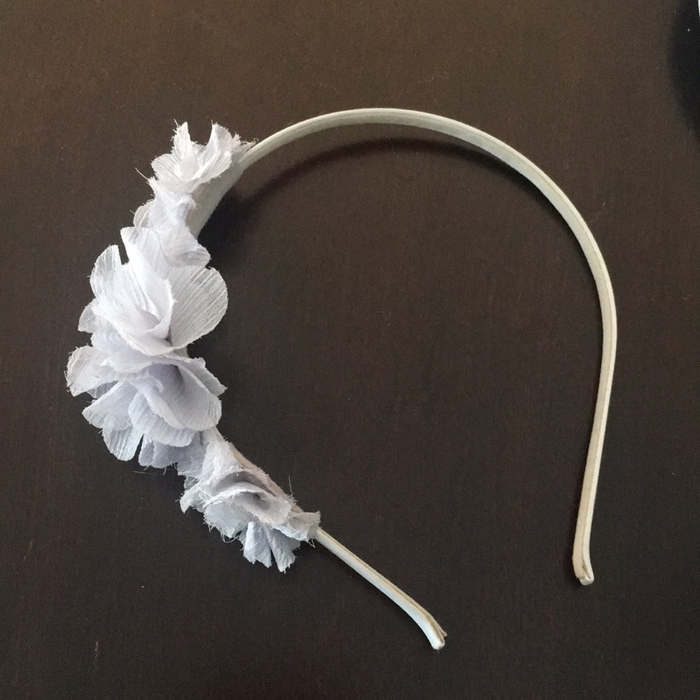 JCREW dainty side flower headband pastel purple